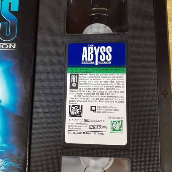 The Abyss 1989 VHS Special Edition ED HARRIS JAMES CAMERON Warlock Horror Scifi - Picture 7 of 7